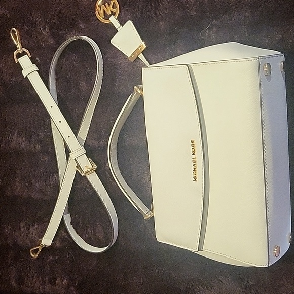 Michael Kors Extra-Small Saffiano Leather Crossbody White - Picture 9 of 9